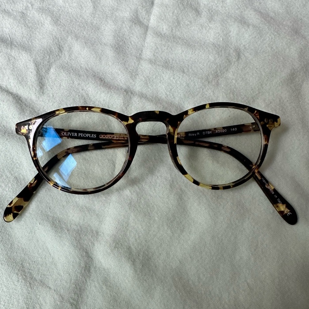SOLD - Oliver Peoples Riley R Tortoiseshell Glasses